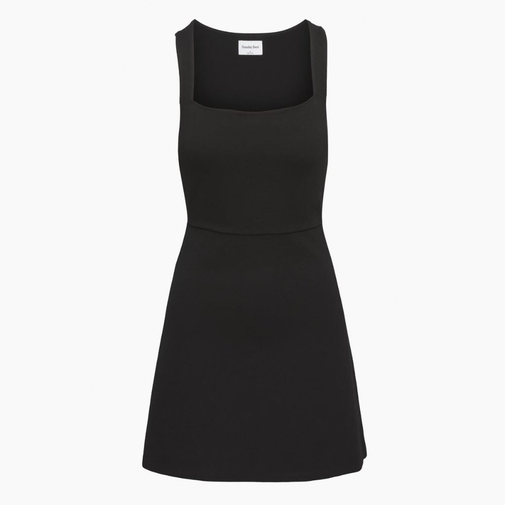 Sunday Best Black A-Line Squareneck Idol Dress Size S